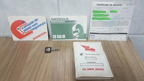 Manual do Proprietário Honda CB 450 DX COMPLETO