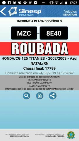 Moto roubada - 2002