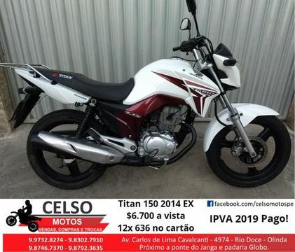 Titan 150 2014 EX (26.000km) 12x636 no cartão Financio 48x aceito sua moto - 2014