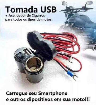 Tomara usb para moto, fonte para moto