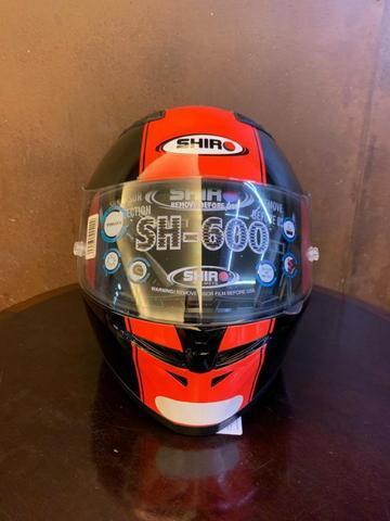 Capacete Shiro SH-600 Robotic Preto/Vermelho/Azul