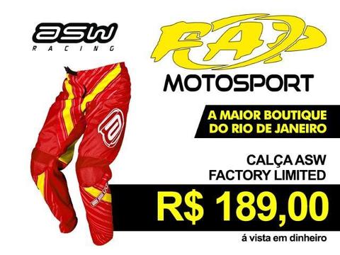 Calça Asw Factory Limited Vermelho Amarelo // FAP Motosport