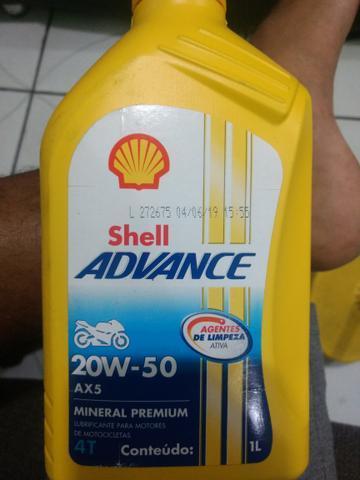 Óleo Shell advance 20w-50/ 12 l- 100 Reais