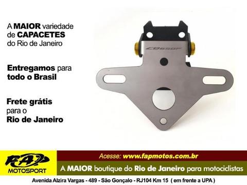 Suporte De Placa Mj Racing Honda Cb 650f Dourado