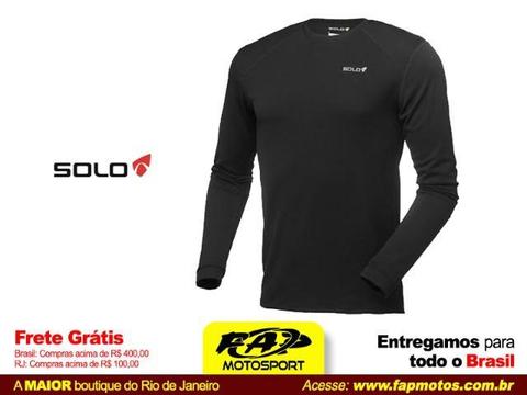Segunda Pele Moto Verão Solo X-thermo Lite Tshirt Preto - Frete Grátis