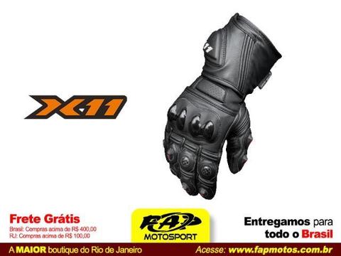 Luva Moto Couro X11 Epic Full Leather - Frete Grátis Brasil