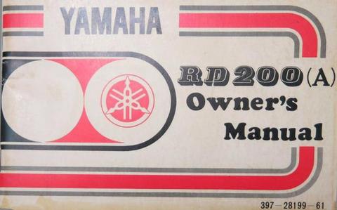 Manual moto Yamaha RD 200 (A) Owner's