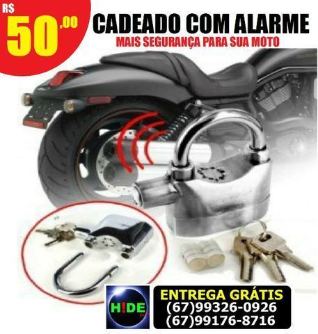 Alarme Cadeado + para segurança sua Moto (entrega grátis)