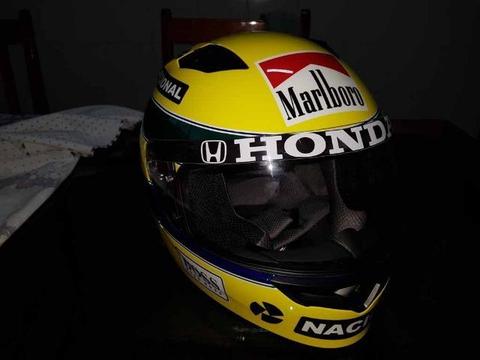 Capacete Personalizado Ayrton Senna - Novo - Sem uso - Na Caixa