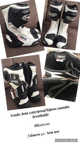 Bota Racing Yamaha N/42 branco com preto