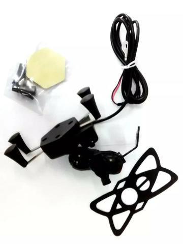 Suporte para celular (moto) com carregador usb