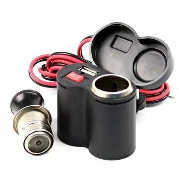 Adaptador Tomada Usb Carregador Para Motos Celular Gps V51
