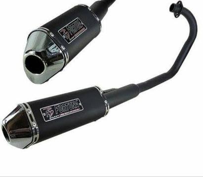 Escapamento titan/fan 150 2014/2015 mini tri preto fortuna