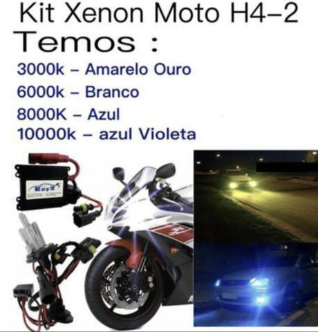 Kit Xenon Moto H4-2 Média Amarela Máxima Xenon