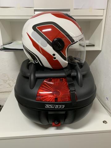 Baú 40 L + capacete Honda (Aceito cartão )