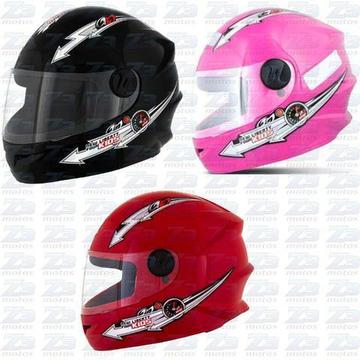 Capacete criança Infantil Tork 54 Rosa Preto ou Vermelho