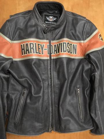 Jaqueta de couro Harley Davidson original victory lane TAM 2XL pouco uso