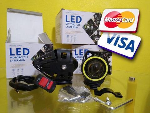 2und farol de milha led olho de anjo para moto universal (6000k luz branca)